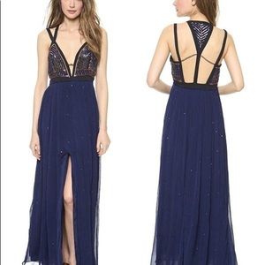 Free People Golden Chalice Sequin Maxi Gown